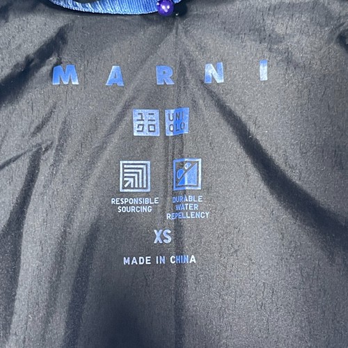 Marni Uniqlo Puffer Vest Men XS Blue Nylon Down Lined Pockets Mock Neck Full Zip - Picture 7 of 12