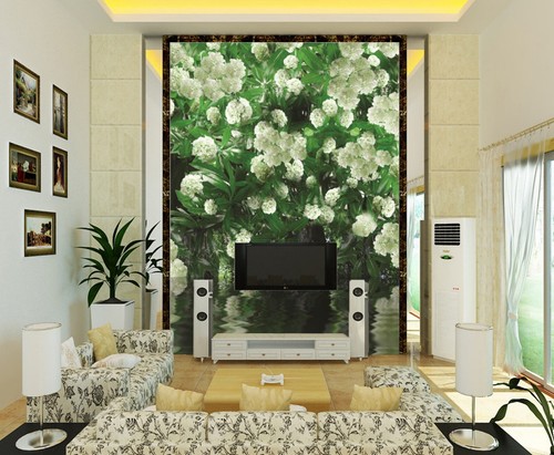 3D White Flowers ZHUA43819 Wallpaper Wall Murals Removable Self-adhesive Ann - Picture 1 of 11