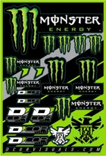 D'COR Decal Sheet 4mm Monster Energy 40-90-102