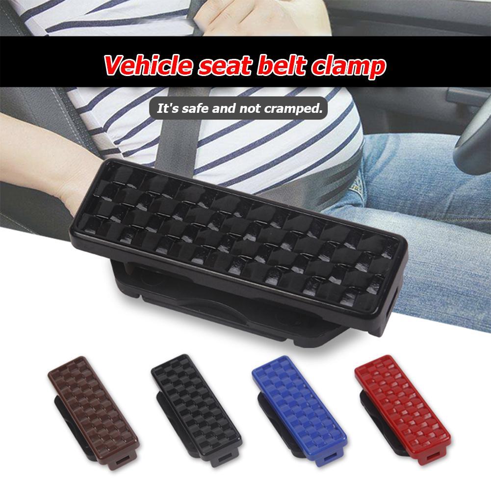 1 Pair ABS Car Seat Belt Clips Buckles Shoulder Tension Adjuster Strap