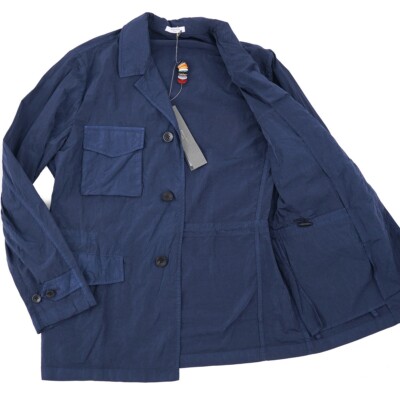 Boglioli Navy Blue Lightweight Packable Nylon Field Jacket L (Eu 
