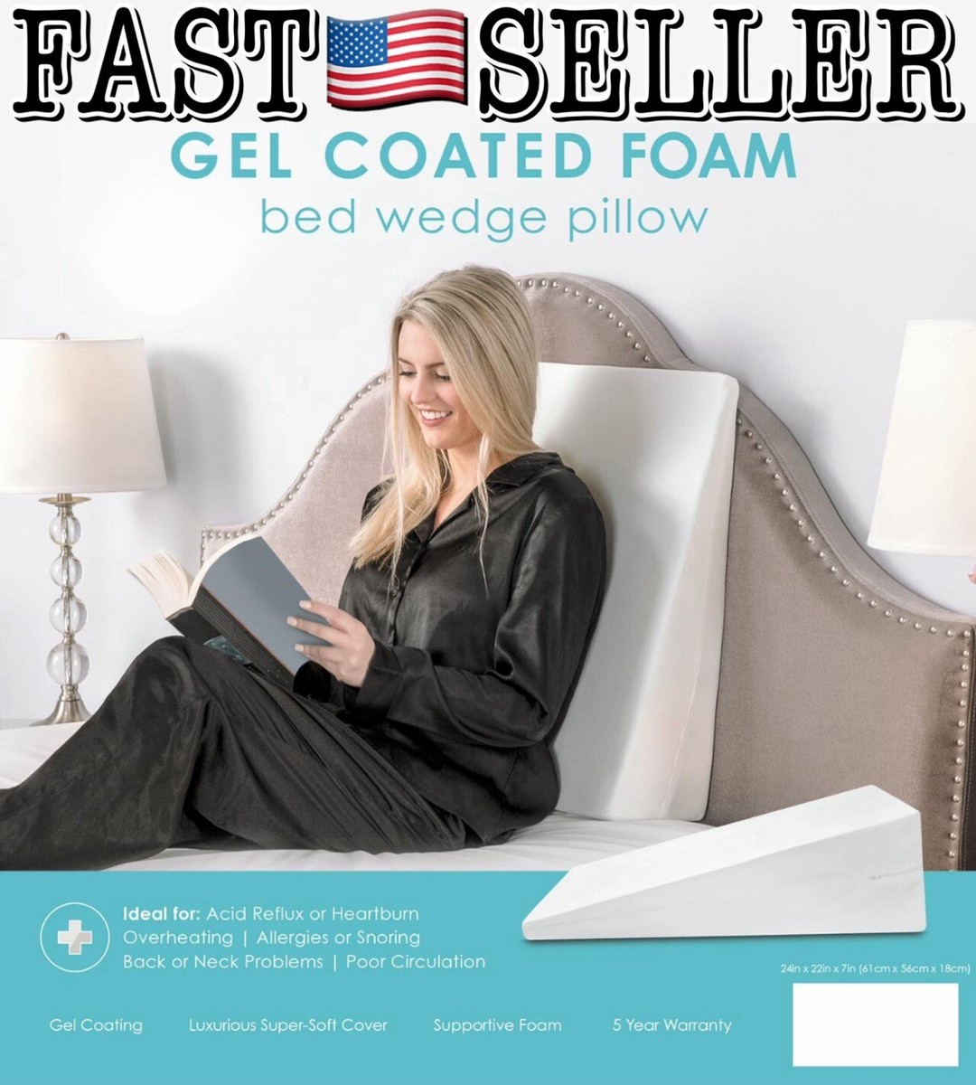 SensorPEDIC Soft-Tex Bed Wedge Support Pillow with Cooling Gel - Main Image