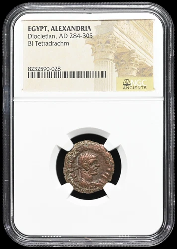 EGYPT, Alexandria. Diocletian. AD 284-305. Potin Tetradrachm, NGC Certified