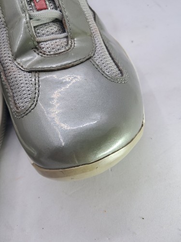 Prada America’s Cup PR3163 Sneakers Shoes gray Patent Leather Size 38 / 7.5-8 - Picture 7 of 14