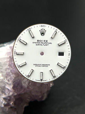 #1151 ORIGINAL ROLEX DATEJUST WHITE STICK 41MM 126334 CAL. 3235 DIAL ZIFFERBLATT