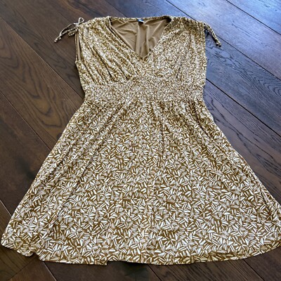 Old Navy Euc Large Stretchy Brown V Neck Ruched Summer Dress | eBay Old Navy Euc Large Stretchy Brown V Neck Ruched Summer Dress | eBay