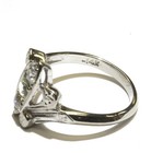 14k white gold .30ct SI1-2 H diamond Natural aquamarine gemstone ring 3g 6.25 — photo 4
