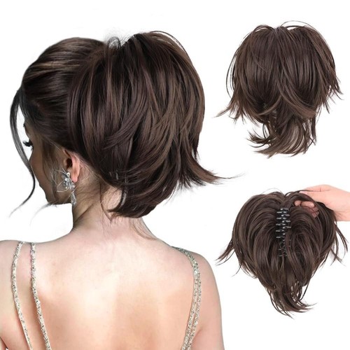 Scrunchie Claw Clip in Hair Buns Updo False Hair Pieces for Women - Picture 16 of 29