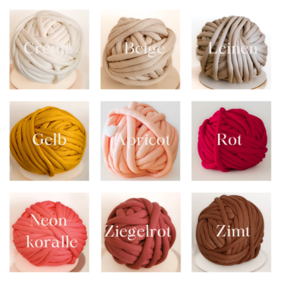 kg XXL Grobstrickgarn I Chunky Yarn I Schlauchgarn I Armstricken