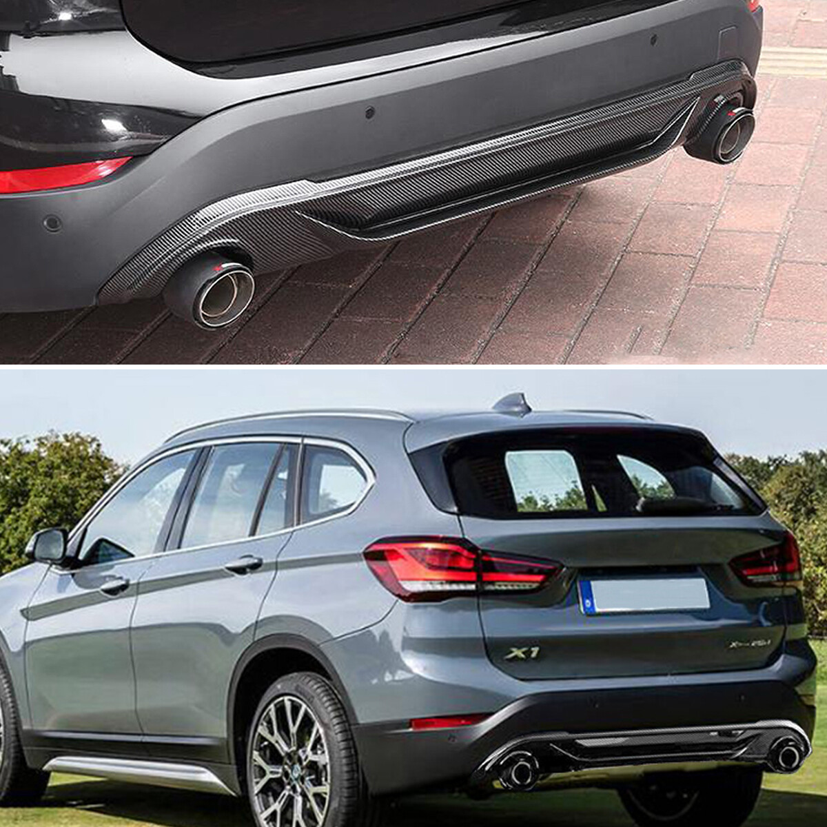 For BMW F48 F49 X1 xDrive28i 2016-21 Rear Bumper Diffuser Lip