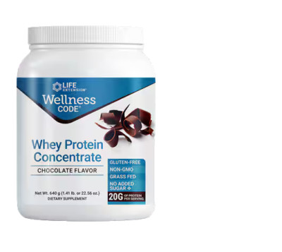 Life Extension Wellness Code  Whey Protein Concentrate (Chocolate) 640 grams
