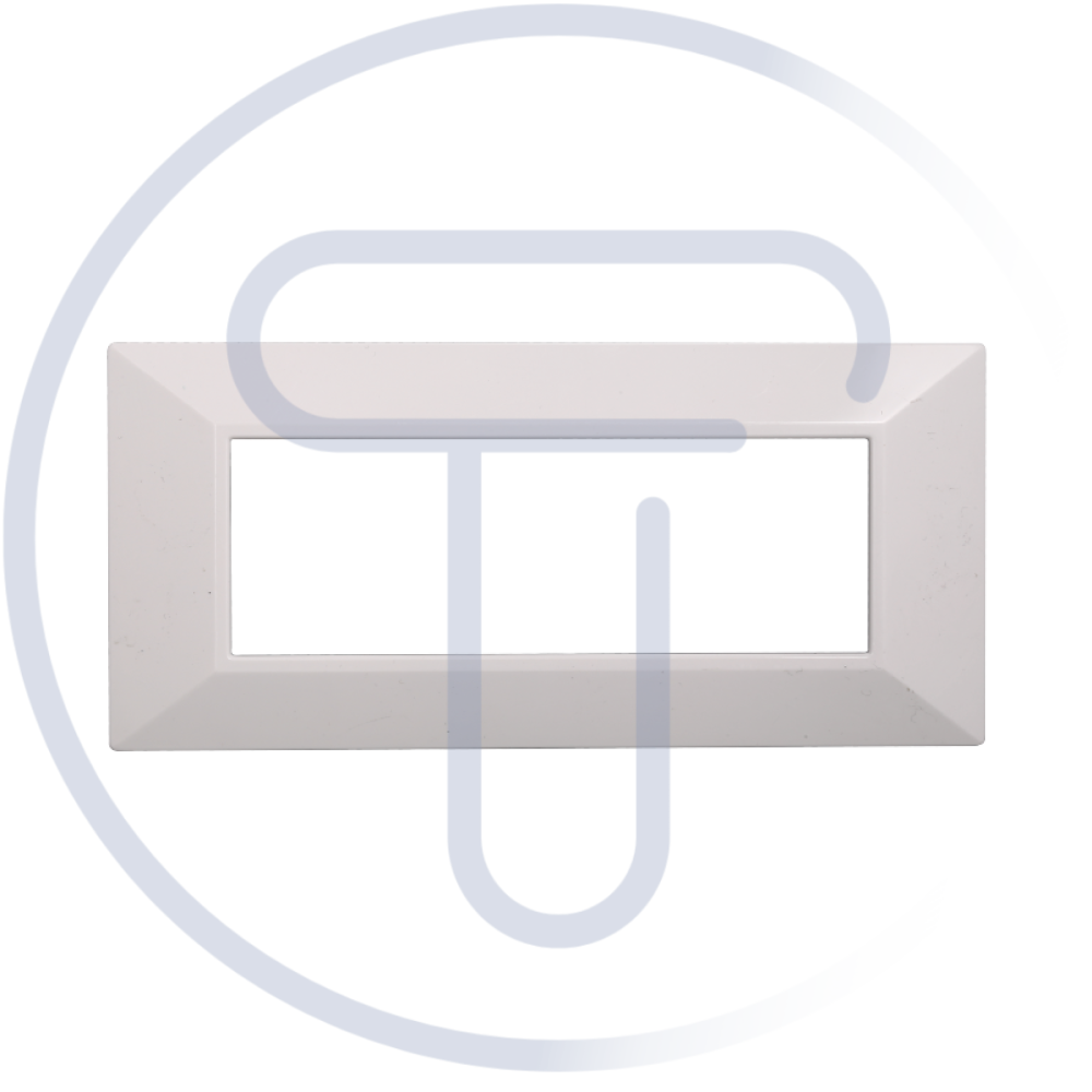 BTicino Axolute compatibile Placca Piramide, Moon, 6 moduli, plastica bianco