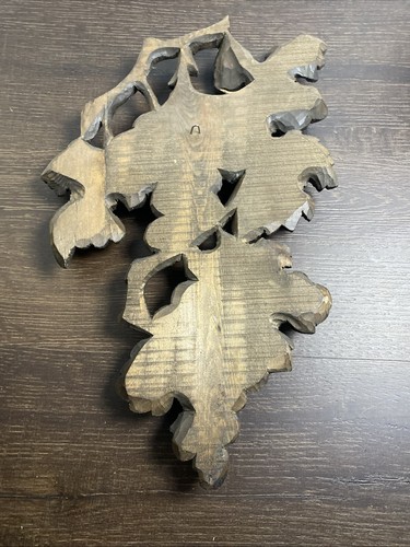 Carved Wood Grapes Pediment 15x10 - Picture 5 of 5