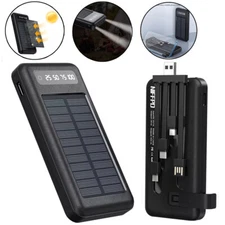2025 4000000mAh Solar Power Bank 4 USB Portable Battery Charger For Cell Phone