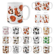 Dog Funny Playful Postures Ceramic Coffee Milk Mug Tea Cup With Handgrip, 11 Oz