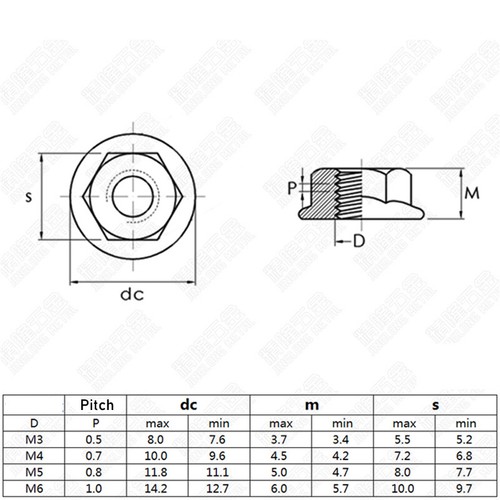 Tuercas de brida hexagonales dentadas A2 acero inoxidable/acero al carbono métricas M3 M4 M5 M6 - Imagen 2 de 9