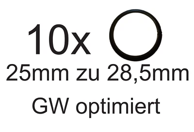 25 zu 28,5 mm Base Adapter / Rundbase | TabletopBasics (10 Stück) 40k AOS