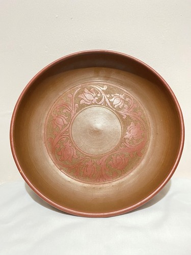 Handmade Clay Terracotta Pottery Dining Plate with Carved Design Supreme Quality - 第 1/6 張圖片