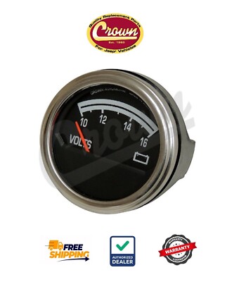 OEM CROWN Automotive J8126659 Replacement Voltmeter for 76-86 Jeep