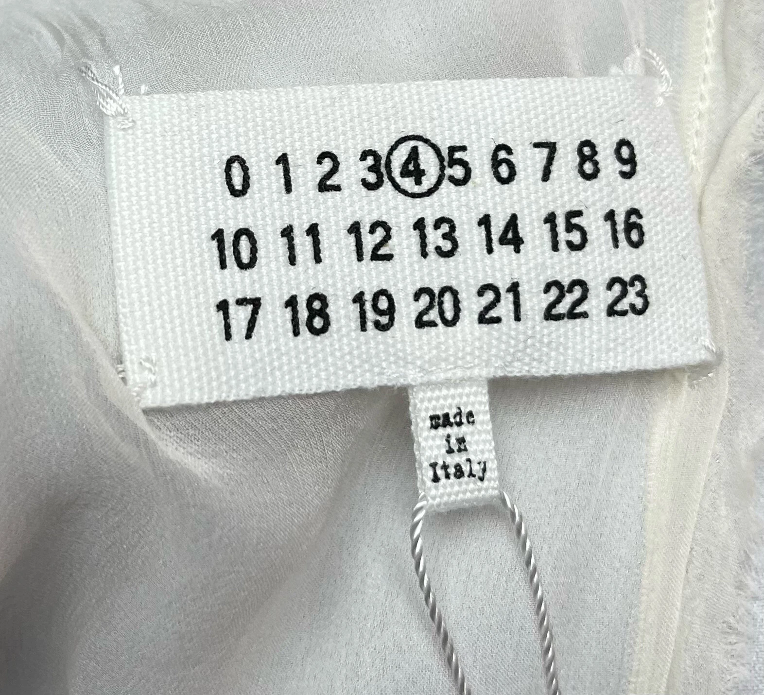 Abito Maison Margiela ALTERATO grigio asimmetrico volant bordo sfilacciato linea A tg 42