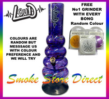 30cm "Loud" Acrylic Bong Waterpipe - ABMAR8 **FREE No1 GRINDER WITH BONG**
