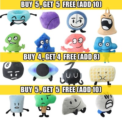Battle for Dream Island BFDI Plush Soft Stuffed Toy Cute Character Doll Children