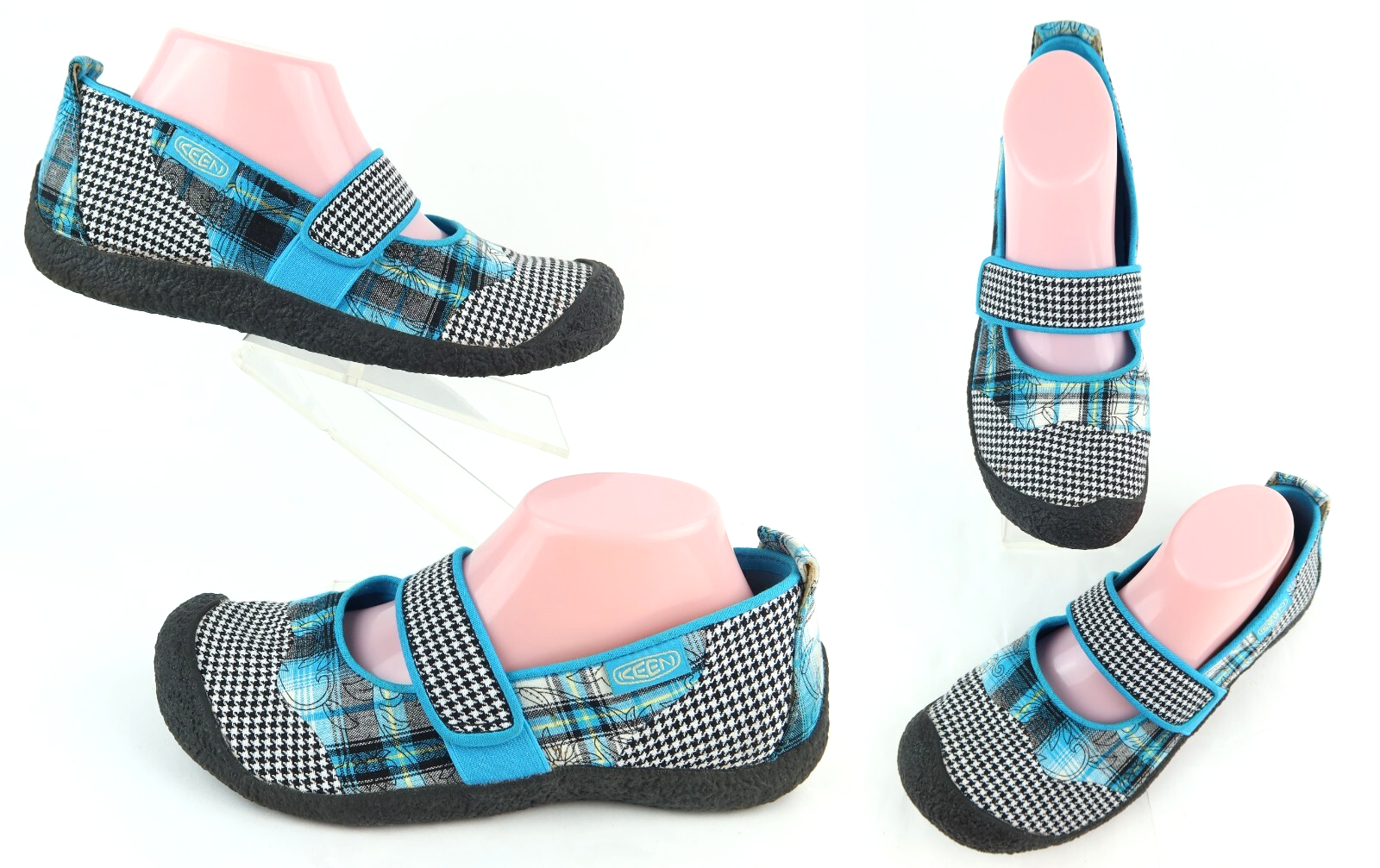 Ballerine slip on donna KEEN Harvest Mary Jane II pied de poule a quadri taglia 9