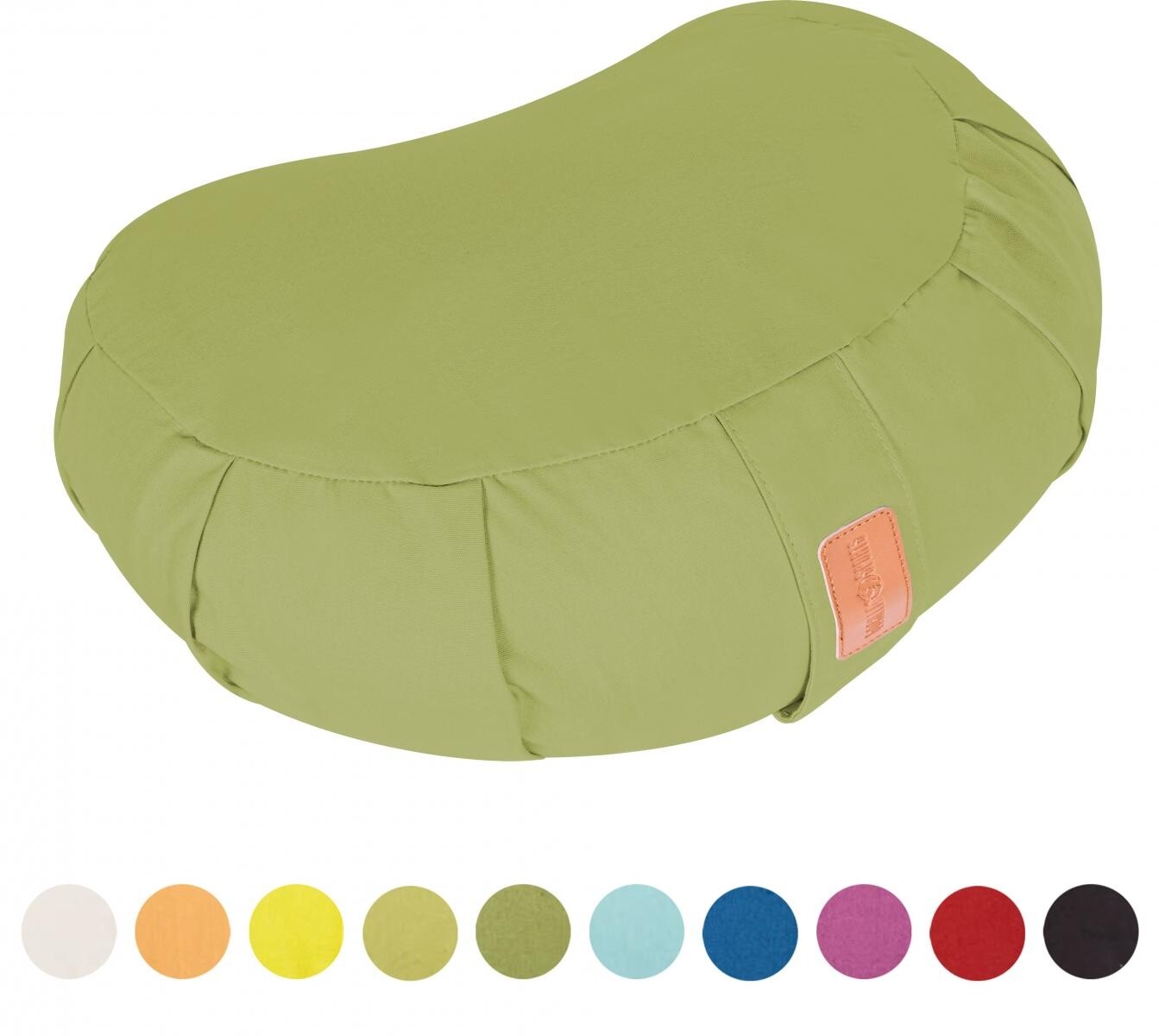 GORILLA SPORTS® Yogakissen Meditationskissen Sitzkissen Halbmond 100% Baumwolle