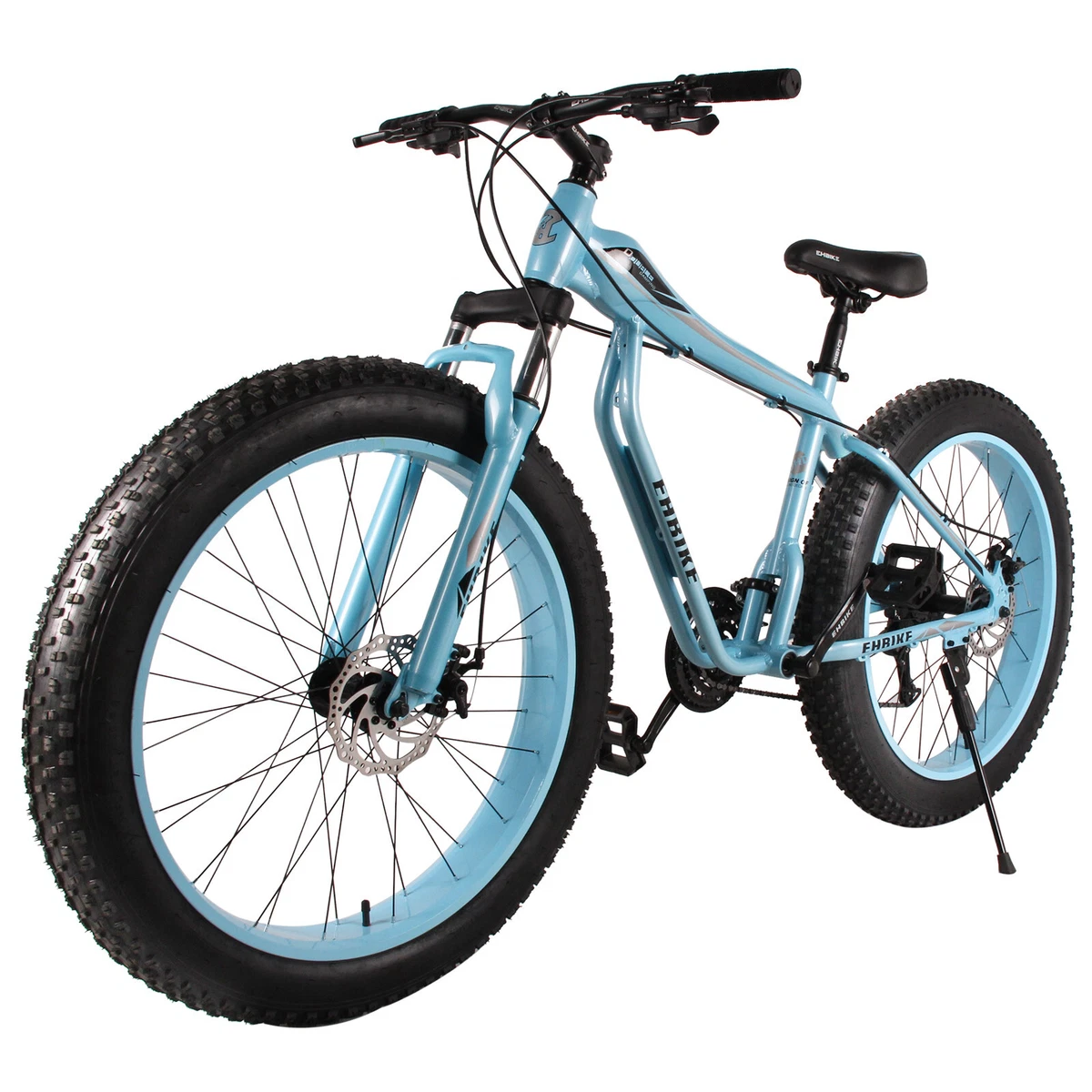 26 In Fat Tire Mountain Bike 21 Speed Road Bikes Disc Brake Snow Bicycle