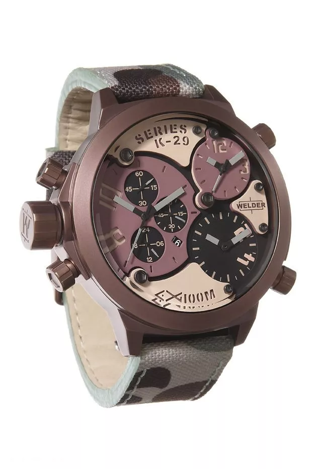 Welder by U-Boat 3 Time Zone Chronograph Camouflage Men's Watch K29-8005 Sale