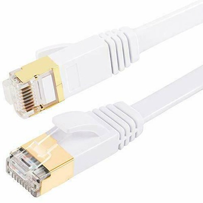 Cat7 3ft Rj45 Network Flat Ethernet Patch Cable Cord Xbox One Ps4 Modem White Ebay