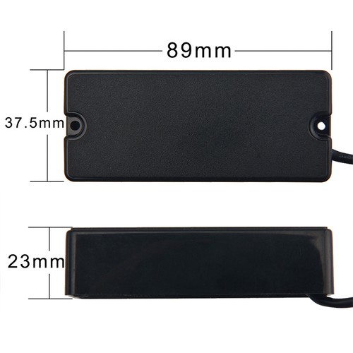 Black 4 String Electric Bass Guitar Soapbar Passive Bridge Neck Pickups