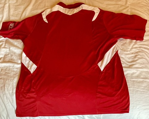 Men's Brown University Football Sideline Polo Adidas Clima Cool Wicking 2XL Red - Picture 5 of 13