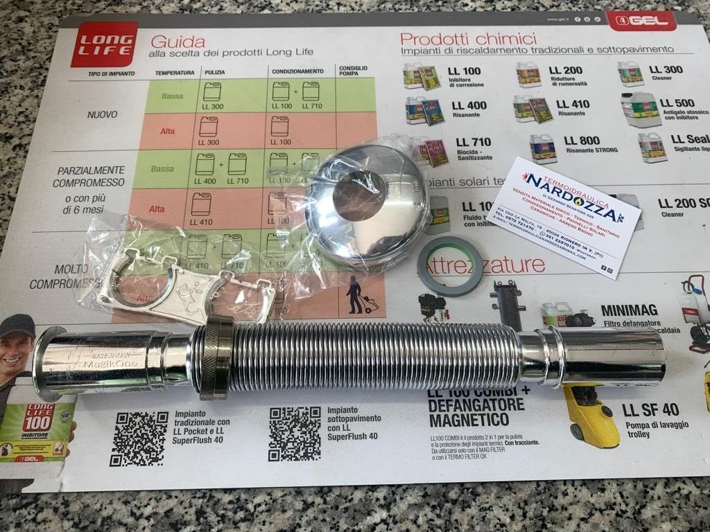 Sifone A S Abs Cromato Bonomini Attacco 1"1/4 - 8
