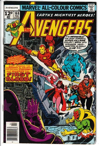 Marvel Comics Avengers #168 (1978) Erstdruck F+