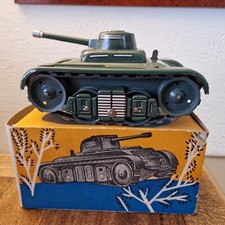 jouet tole lithographiée PUNCH France TANK CHAR D ASSAUT  jep  joustra