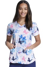 Flutterly Beautiful Dickies Scrubs Dynamix V Neck Top DK731 FUBT