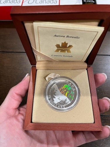 2004 Canada 20 Dollars Natural Wonders Northern Lights Fine Silver Coin - 第 1/1 張圖片