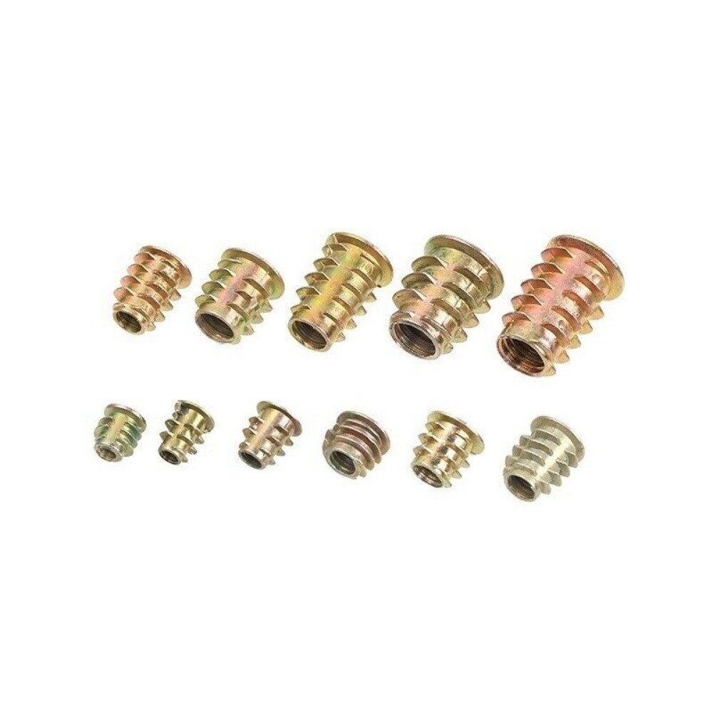 230Pcs THREADED HEX DRIVE INSERT FIXING WOOD SCREW INSERTS NUTS M4/M5/M6M8/M10
