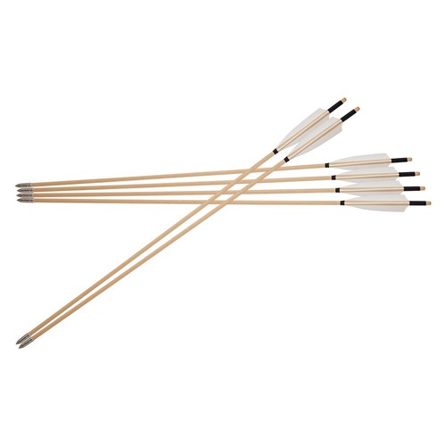 31.5" Wooden Arrows 5" Feather Traditional Bow Longbow Archery Target Hunting - Picture 8 of 17