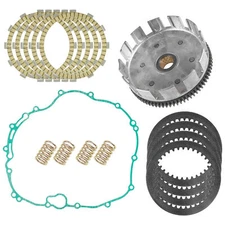 Clutch Basket and Friction Plates Kit for Kawasaki Bayou 300 KLF300-C 1989-2005