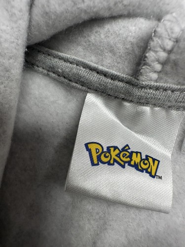 Pokemon Pikachu Kids Size XS Sleveless Sweat Hoodie Sweatshirt Gray - Picture 5 of 10