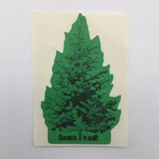 Vintage 1974 3M Microfragrance *PINE TREE* Scratch n Sniff Label Sticker