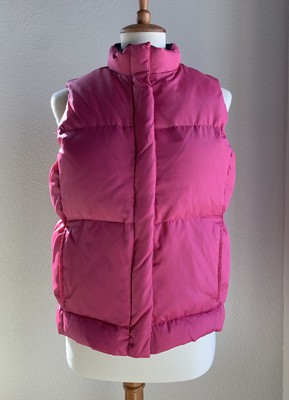 fuchsia puffer vest