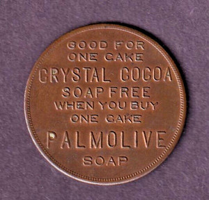 Crystal Cocoa Soap one cake free token--THE PALMOLIVE-PEET CO. CHICAGO
