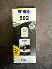 Epson 502 Genuine Black Ink Bottle 127mL C13T03K123 for EcoTank ET-2700 Exp 9/26