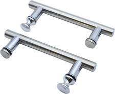 125Mm Hole to Hole Stainless Steel Shower Door Handle with Plastic Knob round Sh