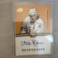 2023-24 Upper Deck Bruins Centennial Bear Tracks Auto Steve Kasper