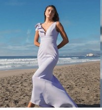 Mac Duggal Crepe,Bow Accent Gown,Sz 12,40”bust,34”waist/around,mew,lavender