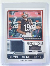 CEDRIC TILLMAN 2023-24 CONTENDERS ROOKIE TICKET PATCH BROWNS #TS3 RC Q1303